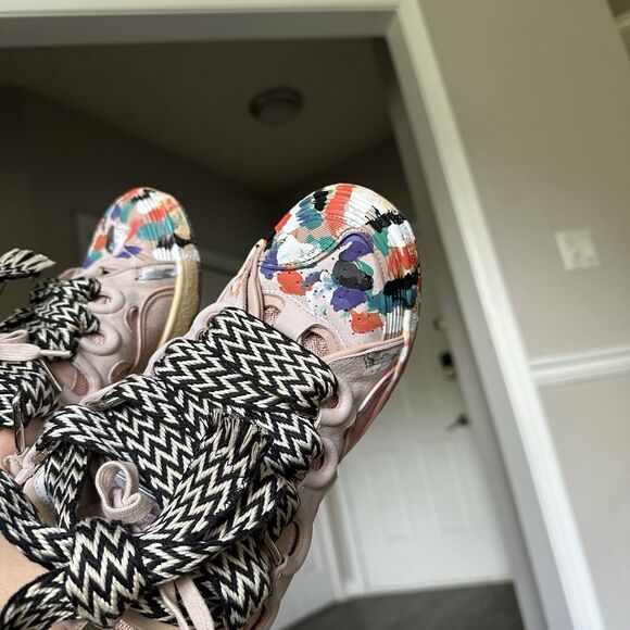 Lanvin Curb Gallery Department Paint Sneakers Pink Multi 29962969 Size 39 - Picture 10 of 16